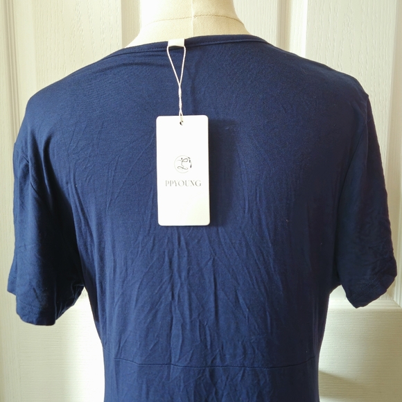 PP Young Casual Flutter V-Neck Solid A Line Dress with Pockets Size L - Picture 7 of 11